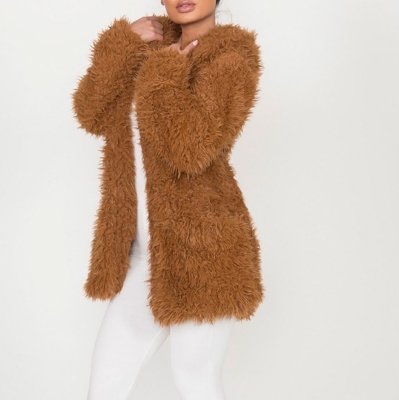 Softest Faux Fur Hooded Teddy Bear Jacket - Picture 4 of 5